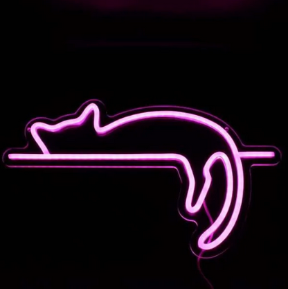 Sleeping Cat LED Neon Sign