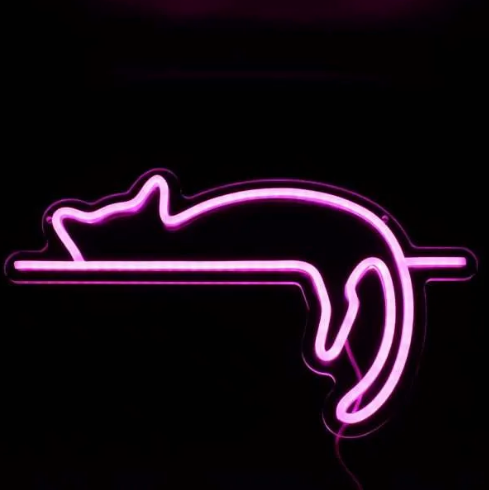 Sleeping Cat LED Neon Sign