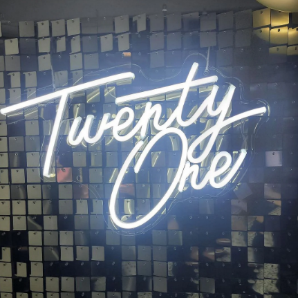 Twenty One LED Neon Sign
