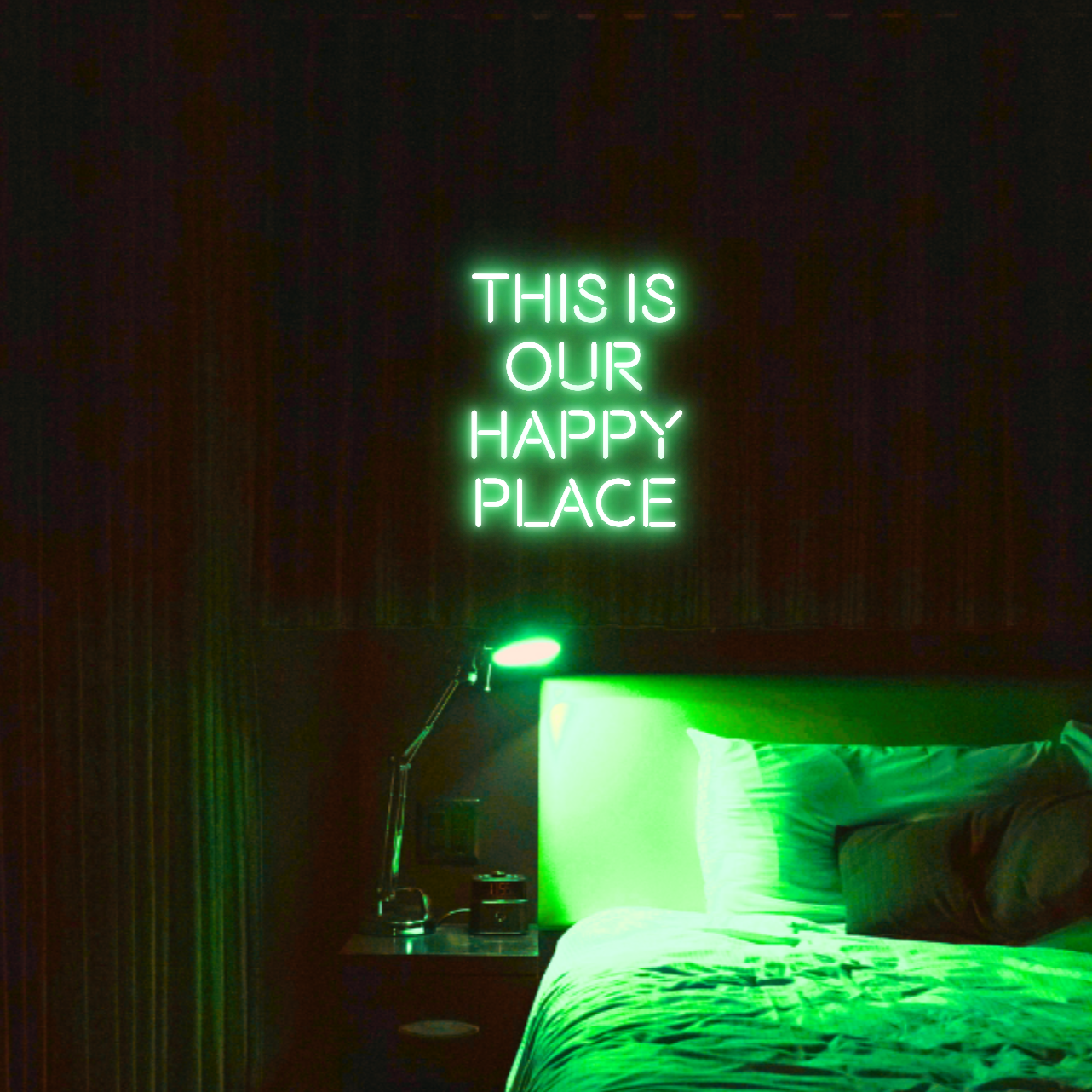 This is our happy place LED Neon Light Sign