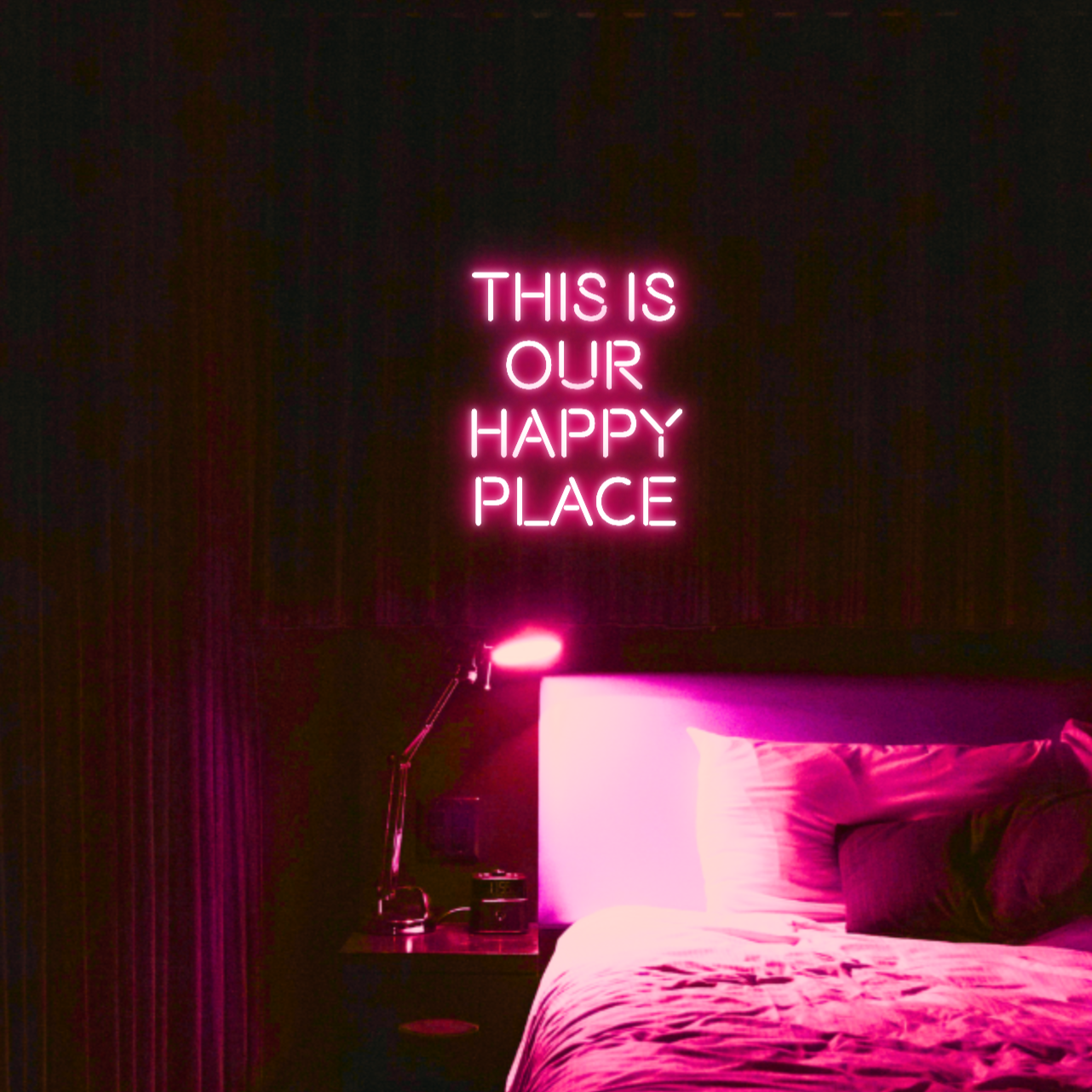 This is our happy place LED Neon Light Sign