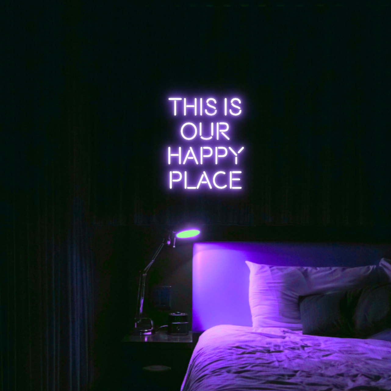 This is our happy place LED Neon Light Sign