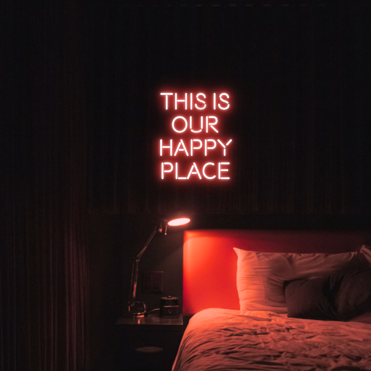 This is our happy place LED Neon Light Sign