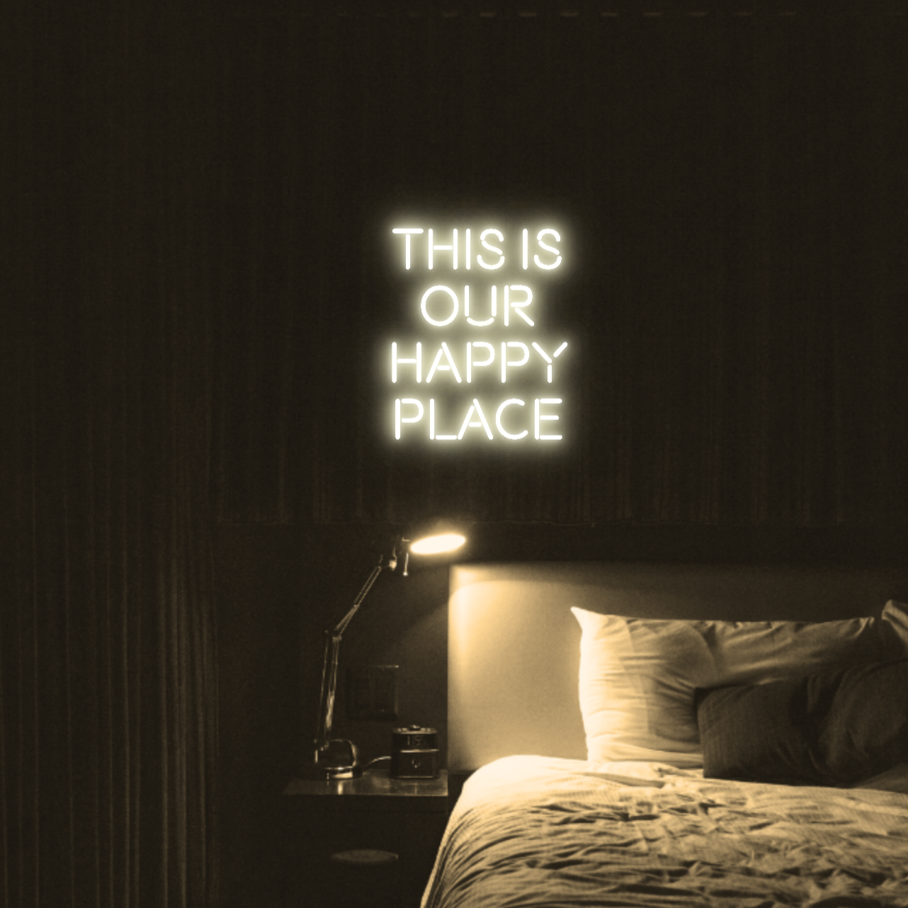 This is our happy place LED Neon Light Sign