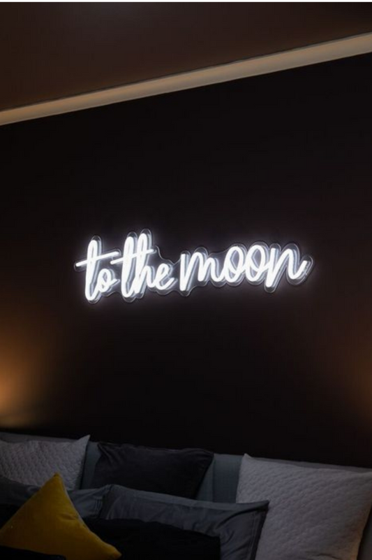 To The Moon LED Neon Light Sign