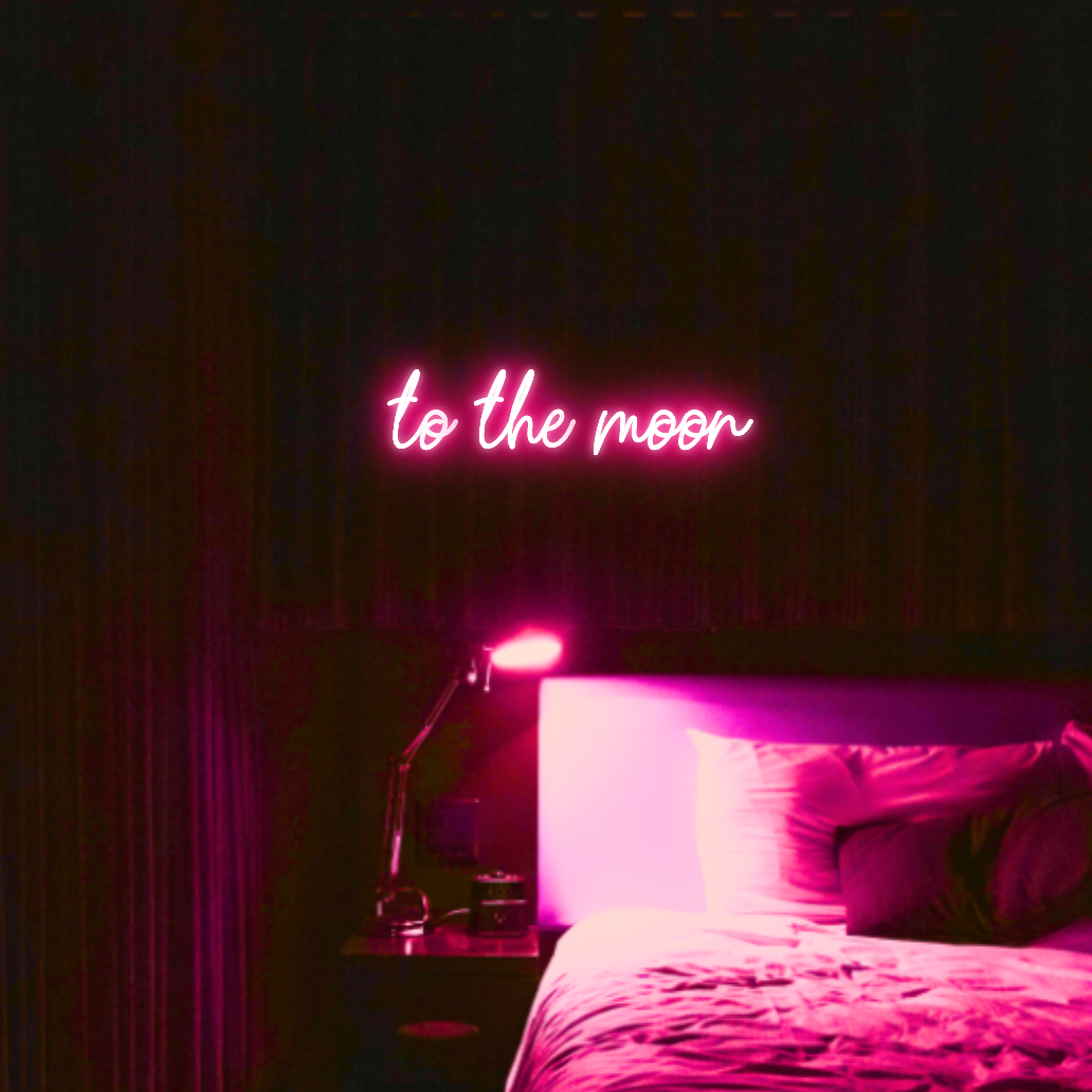 To The Moon LED Neon Light Sign