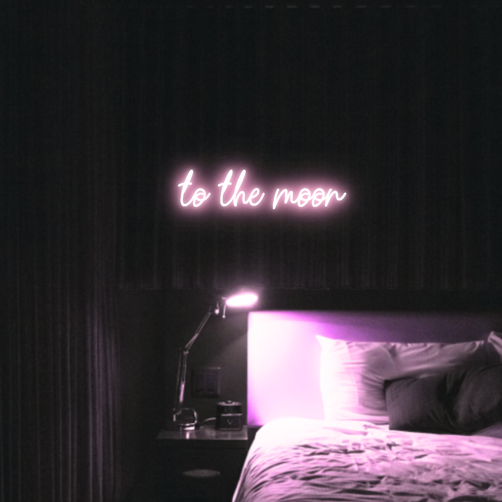 To The Moon LED Neon Light Sign