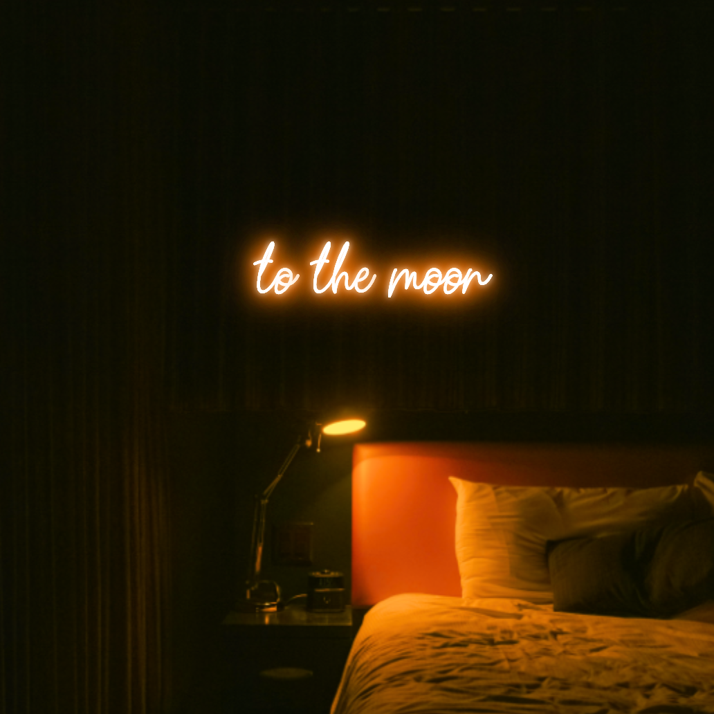 To The Moon LED Neon Light Sign