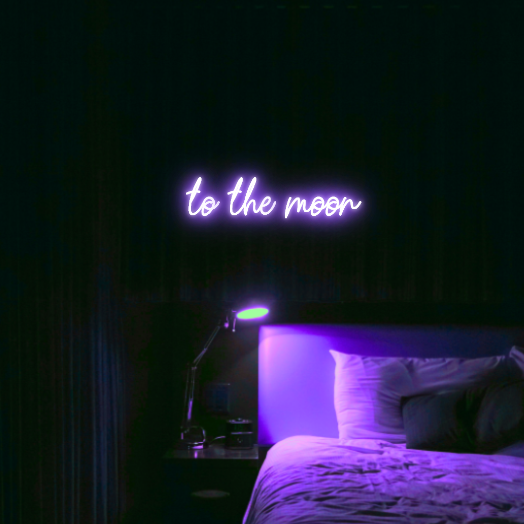 To The Moon LED Neon Light Sign