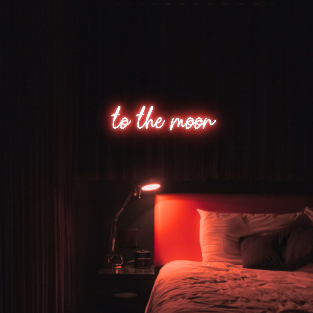 To The Moon LED Neon Light Sign