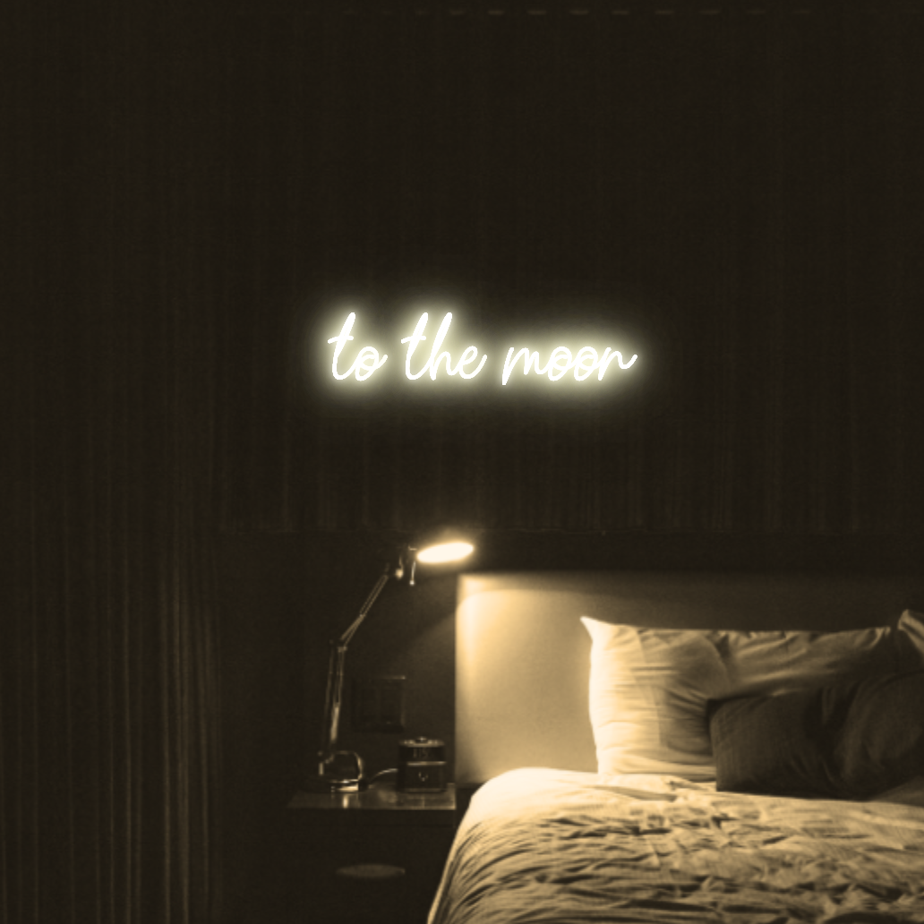 To The Moon LED Neon Light Sign