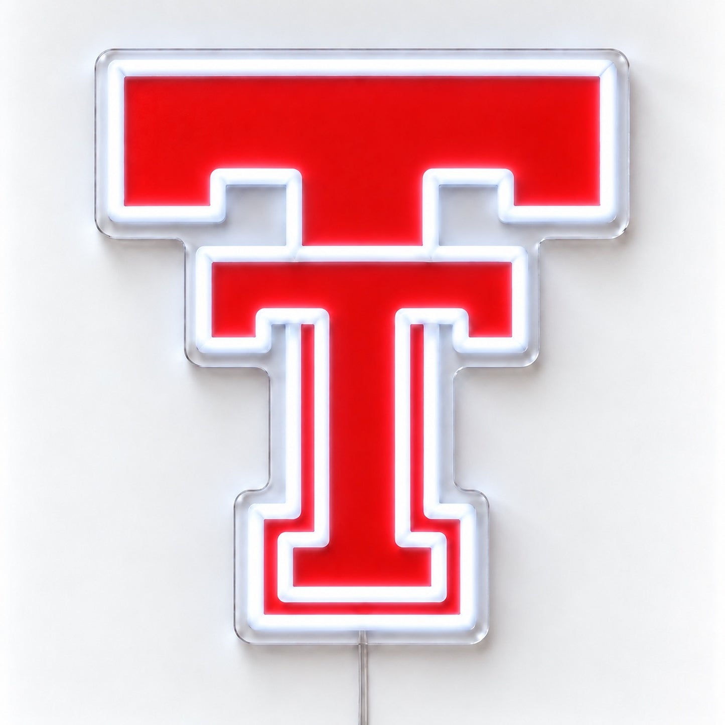 Texas Tech Red Raiders LED neon sign in red and white