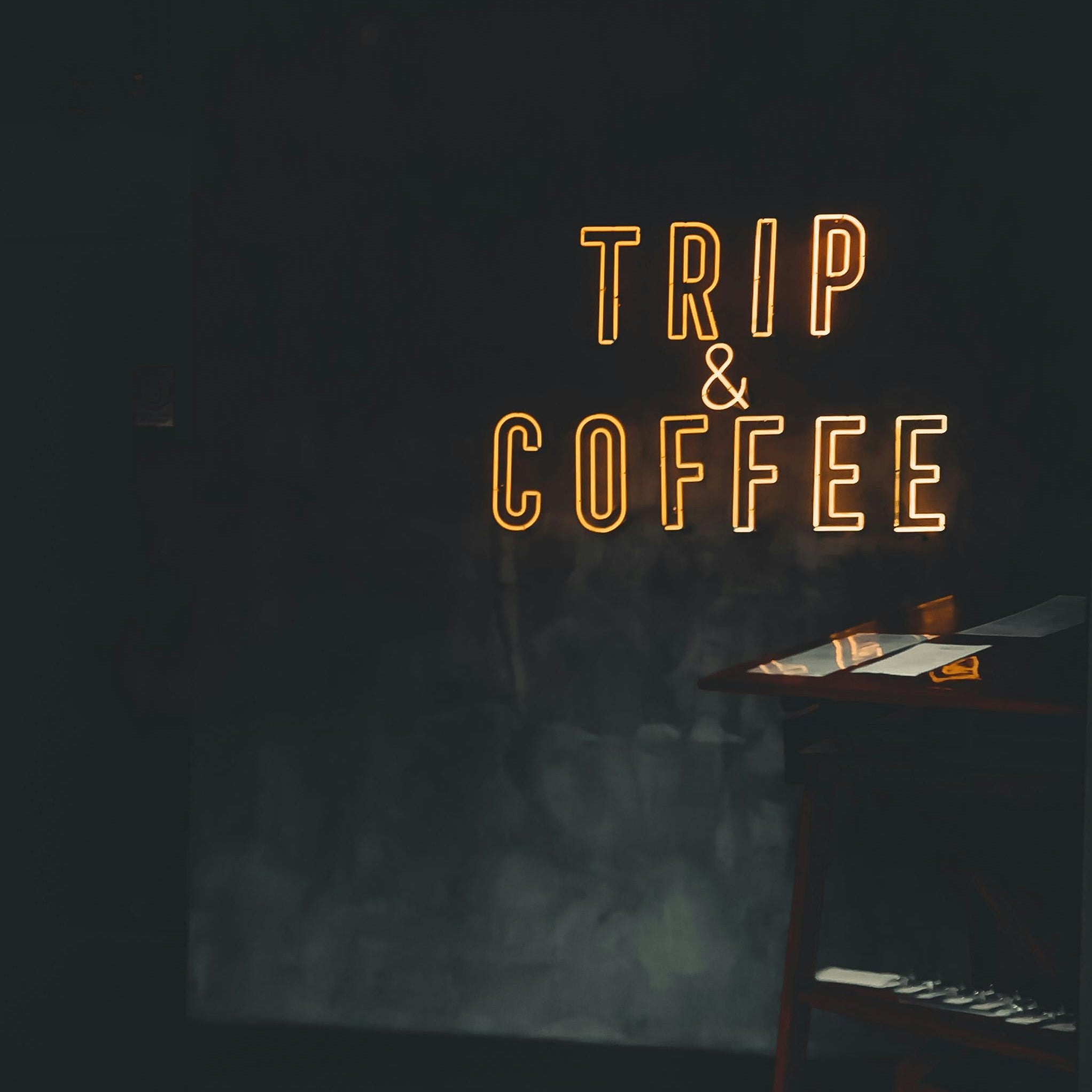 A custom neon sign for Trip Coffee based in the Gold Coast business