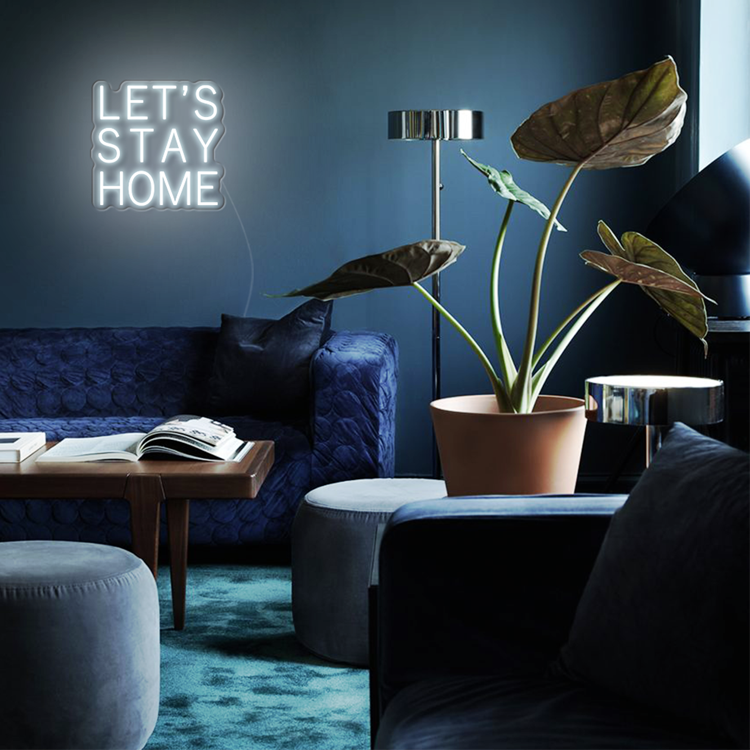 Let's Stay Home LED Neon Sign