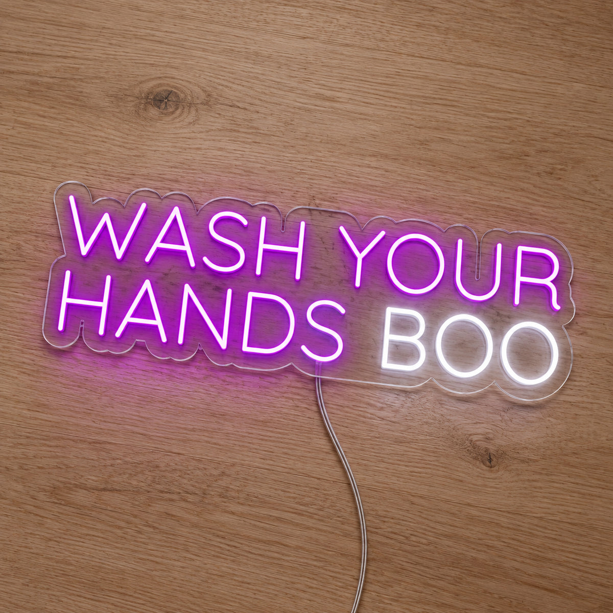 Wash Your Hands Boo LED Neon Sign product photo 2