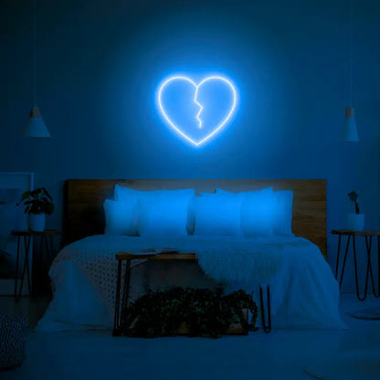 Broken Heart LED Neon Light Sign - Neon Lanes