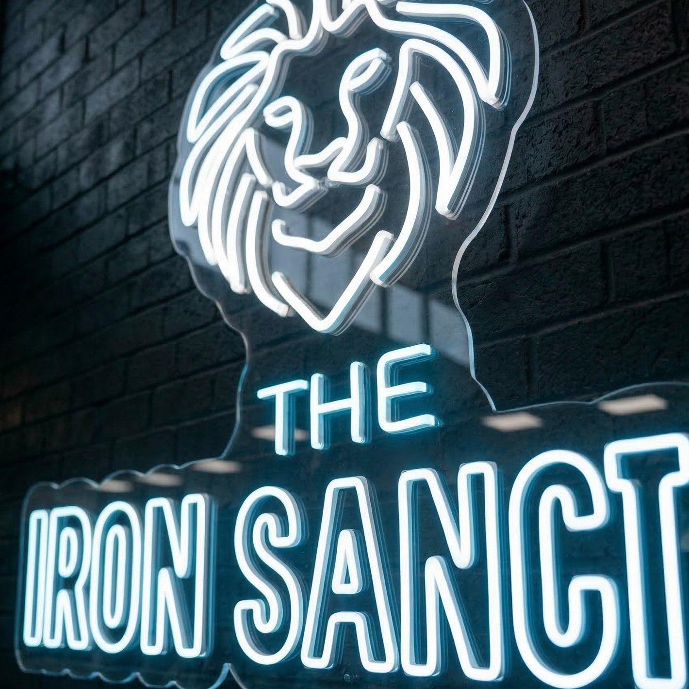 Custom logo neon sign for a gym business in australia