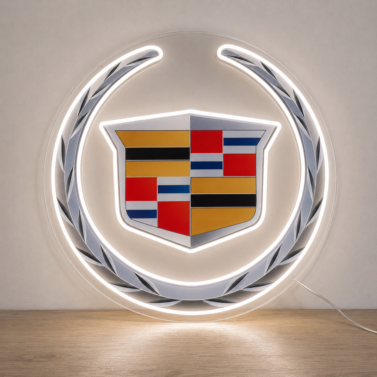 Cadillac LED Neon Sign Garage Man Cave Classic American Car Wall Decor Gift