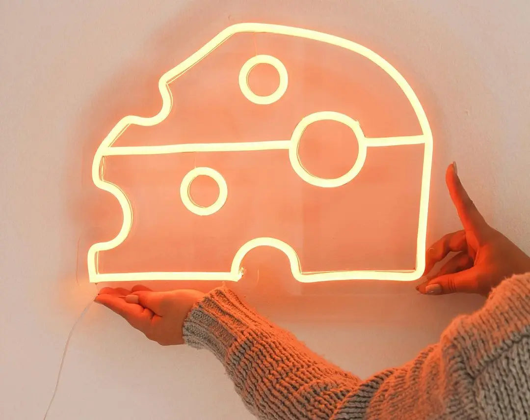 Cheese Block LED Neon Light Sign - Neon Lanes