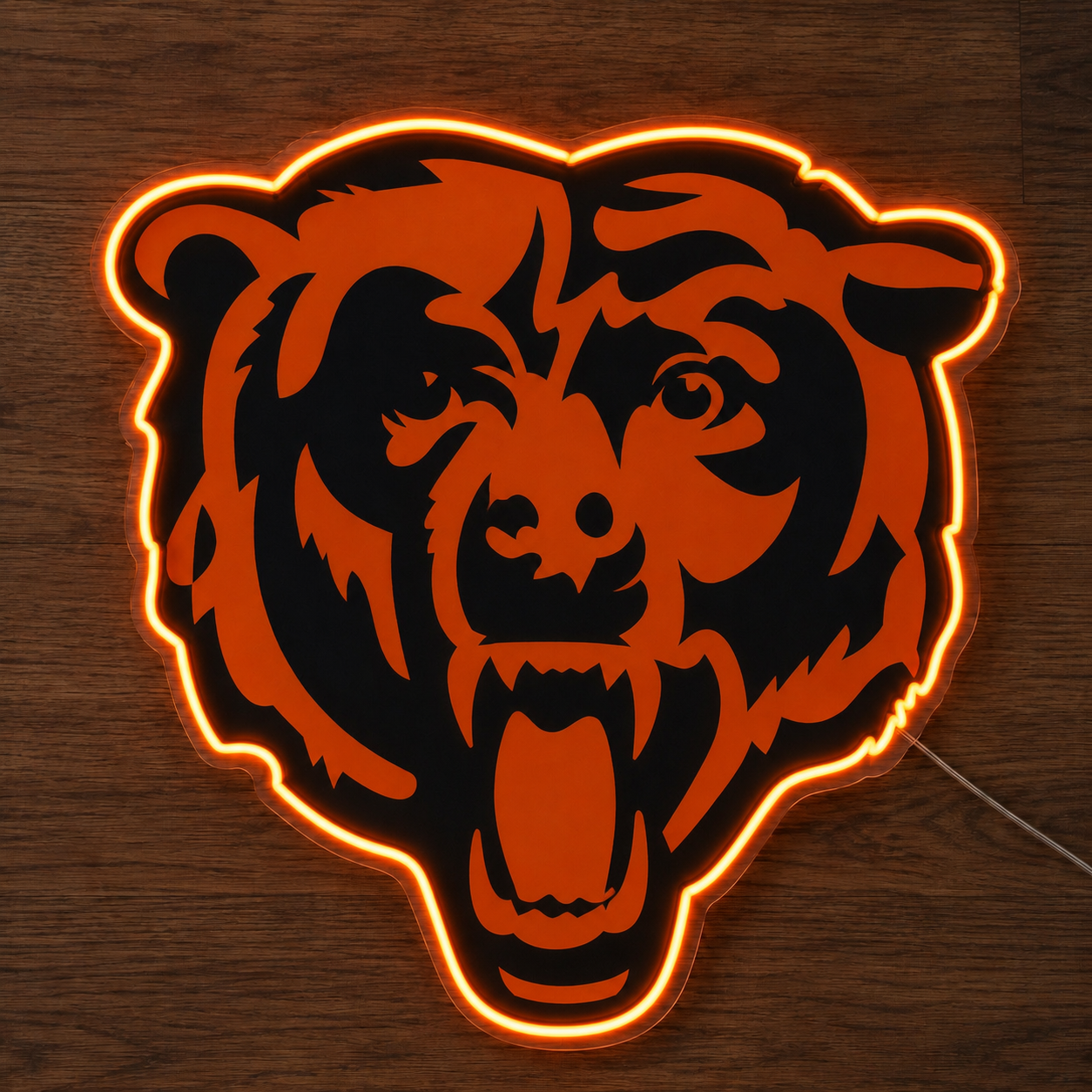 Chicago Bears LED Neon Sign NFL Game Room Man Cave Sports Wall Decor Fan Gift