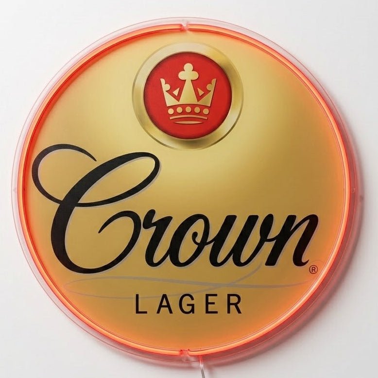 Crown Lager Inspired LED Neon Sign - Neon Lanes