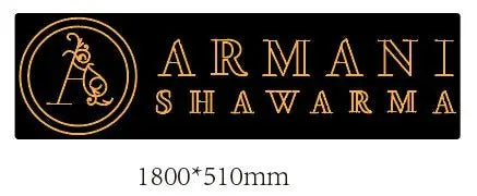 Custom Design - Armani Shawarma Neon Lanes
