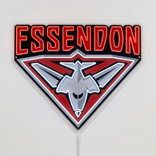 Essendon LED neon sign Australia Bombers logo red light