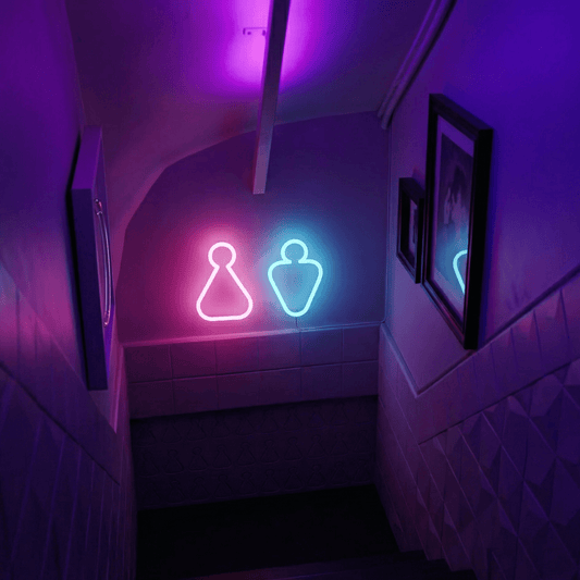 Girls and Boys Bathrooms LED Neon Sign - Neon Lanes