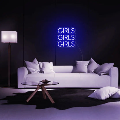 Girls LED Neon Sign - Neon Lanes