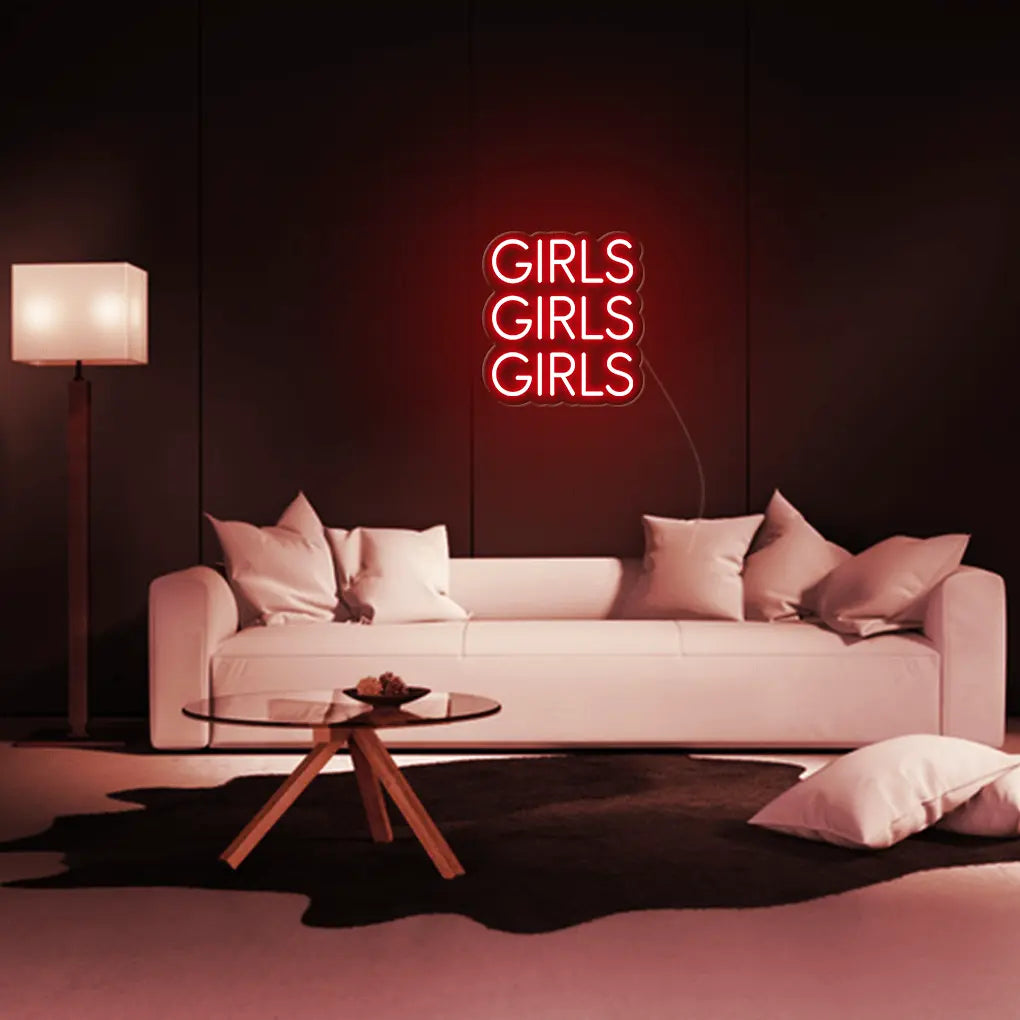 Girls LED Neon Sign - Neon Lanes