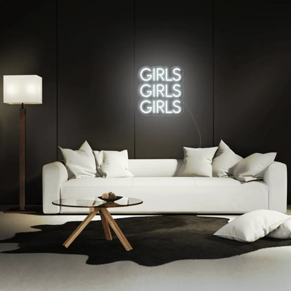Girls LED Neon Sign - Neon Lanes