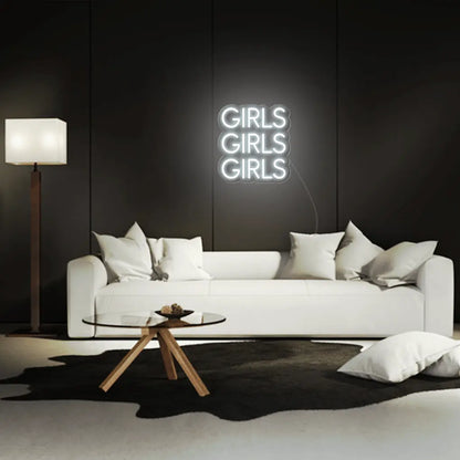 Girls LED Neon Sign - Neon Lanes