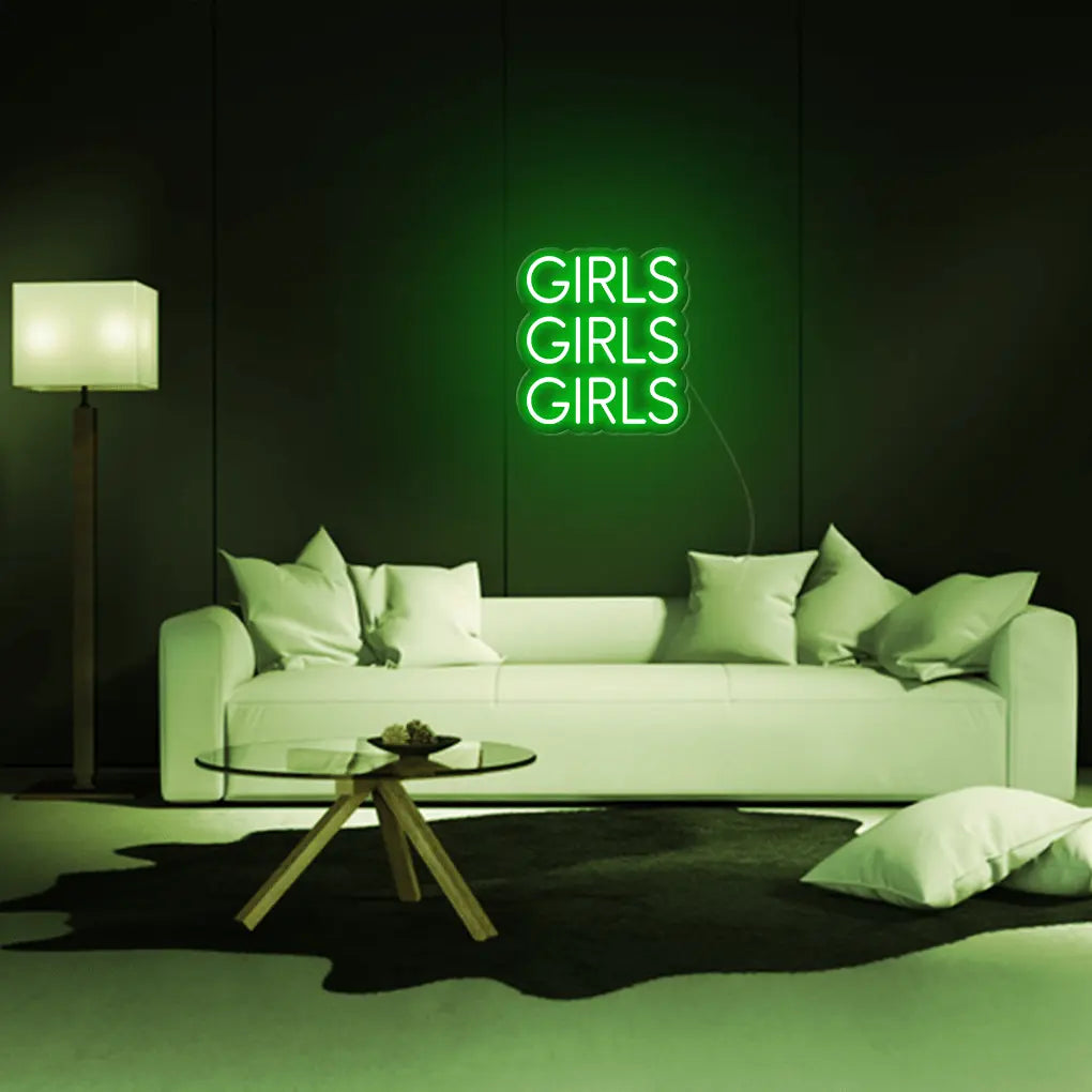 Girls LED Neon Sign - Neon Lanes