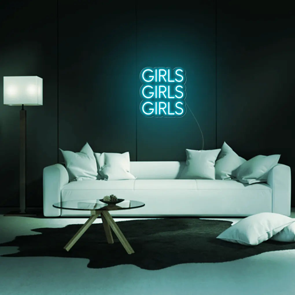 Girls LED Neon Sign - Neon Lanes