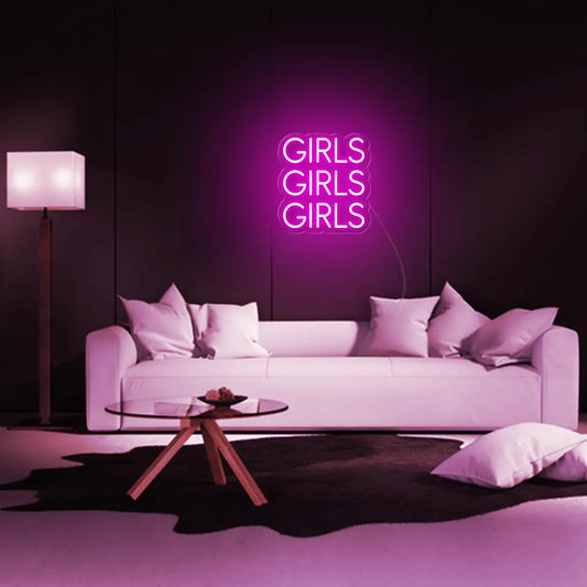 Girls LED Neon Sign - Neon Lanes