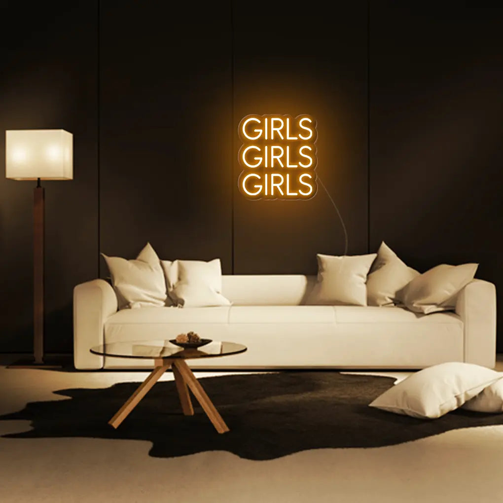 Girls LED Neon Sign - Neon Lanes