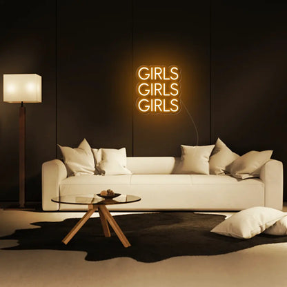 Girls LED Neon Sign - Neon Lanes