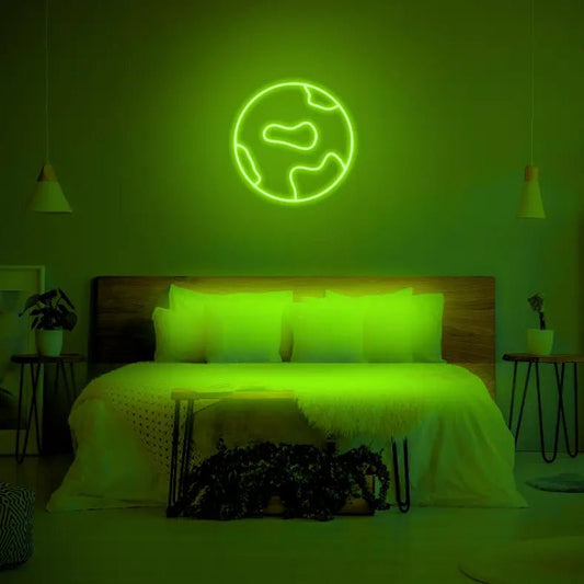 Globe LED Neon Light Sign - Neon Lanes