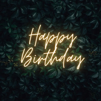 Happy Birthday LED Neon Light Sign - Neon Lanes