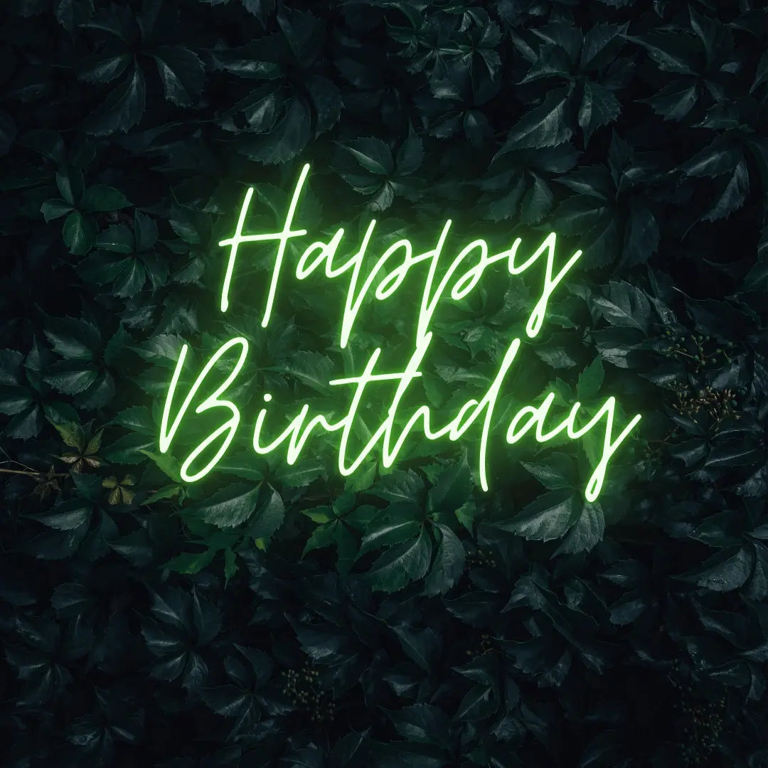 Happy Birthday LED Neon Light Sign - Neon Lanes