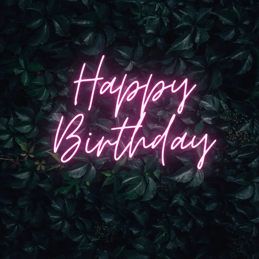 Happy Birthday LED Neon Light Sign - Neon Lanes