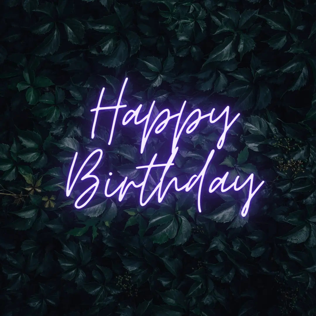 Happy Birthday LED Neon Light Sign - Neon Lanes