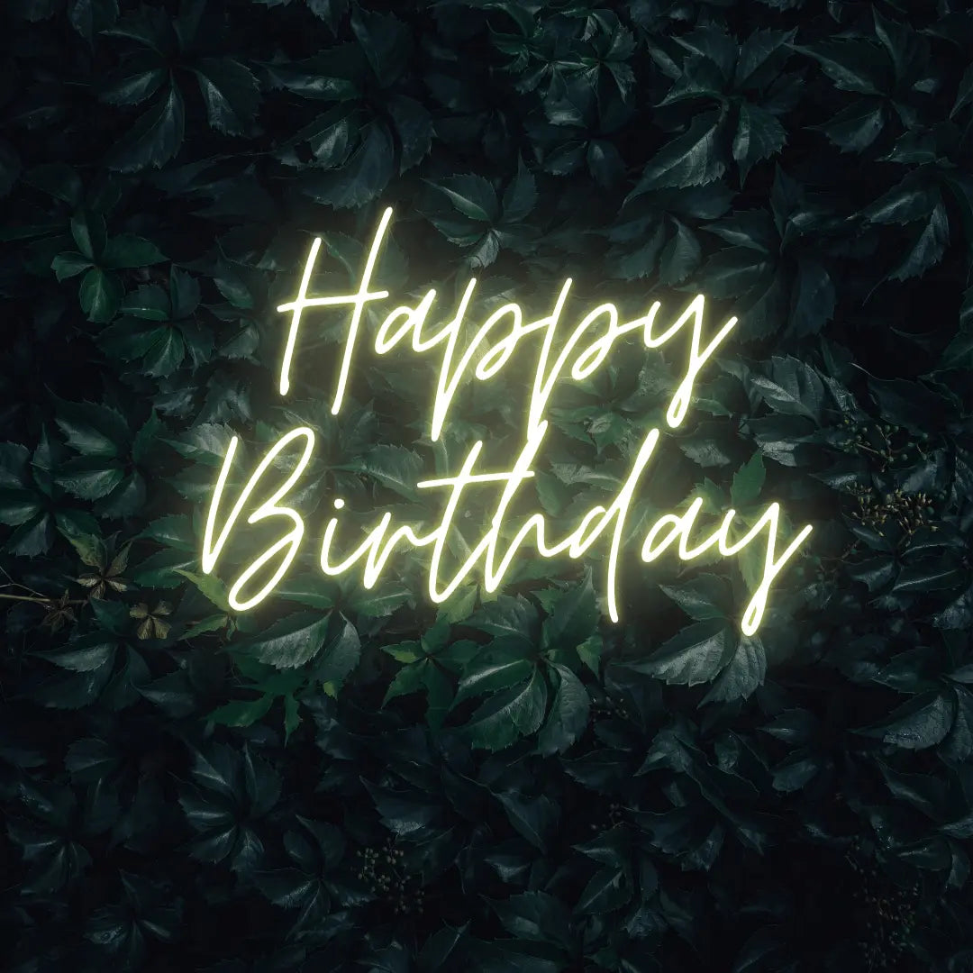 Happy Birthday LED Neon Light Sign - Neon Lanes