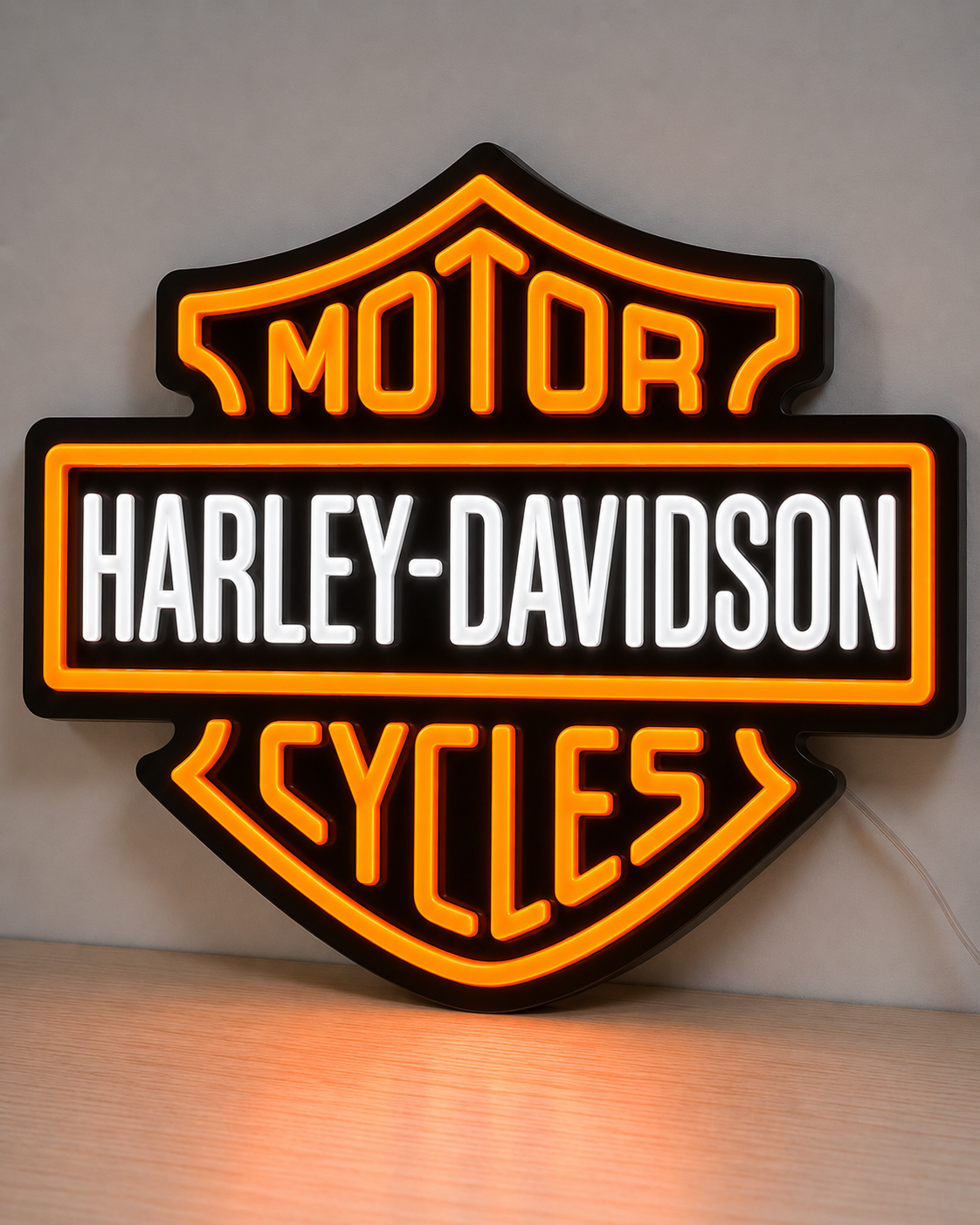Harley Davidson LED Neon Sign Garage Man Cave Biker American Motorcycle Wall Decor Gift
