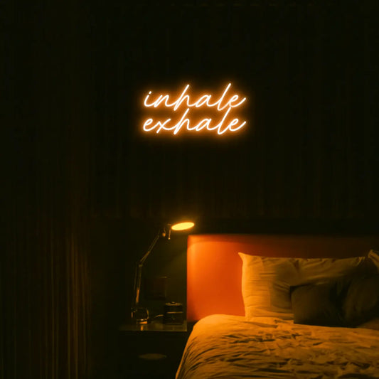 Inhale Exhale LED Neon Light Sign - Neon Lanes