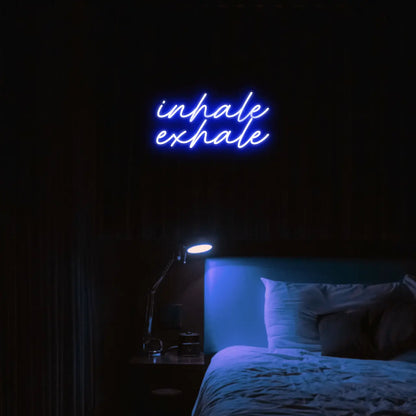Inhale Exhale LED Neon Light Sign - Neon Lanes