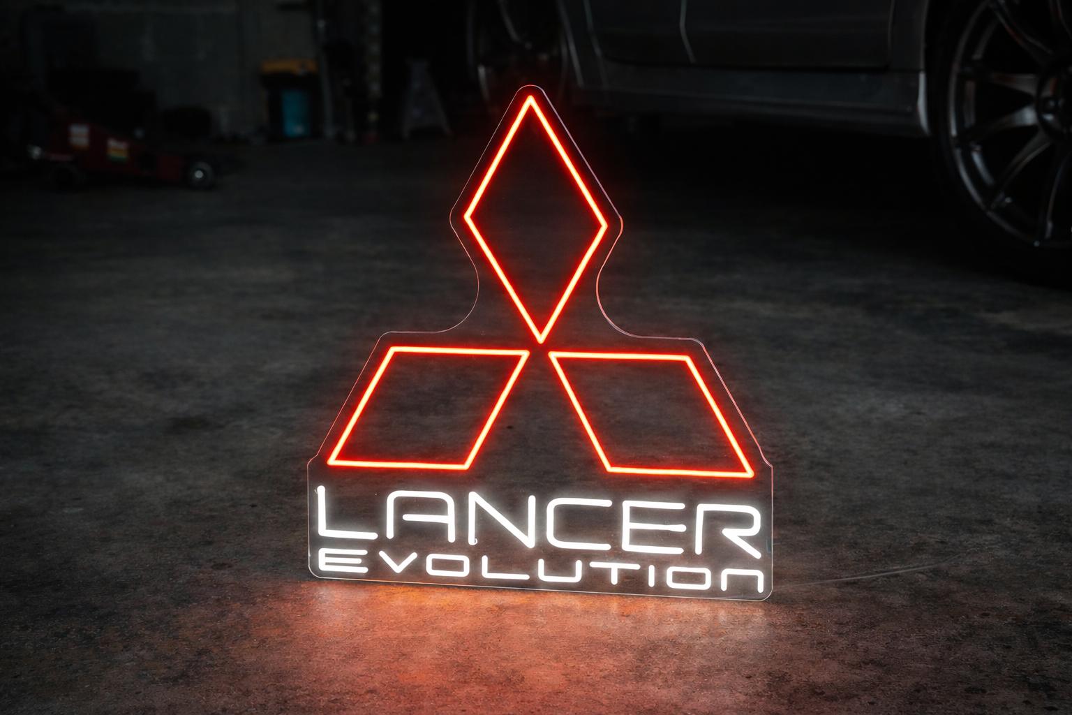 Lancer Evolution Inspired LED Neon Sign - Neon Lanes