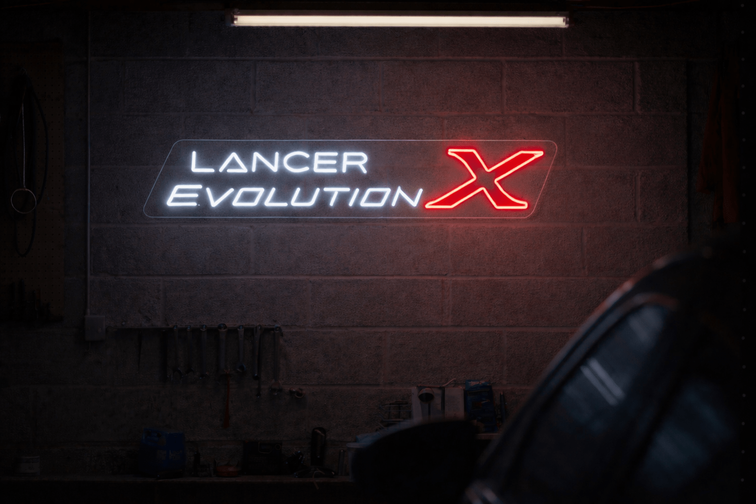 Lancer Evolution X Inspired LED Neon Sign - Neon Lanes
