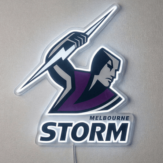 Melbourne Storm LED Neon Sign (NRL Inspired Logo) - Neon Lanes