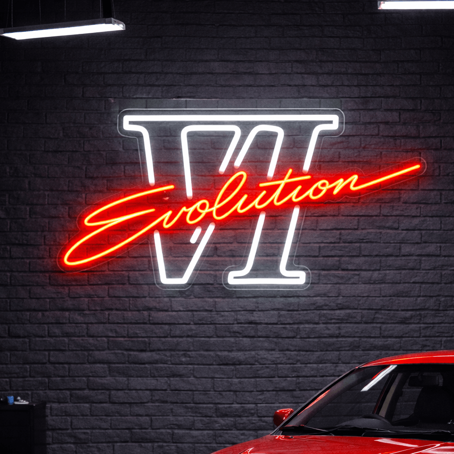 Mitsubishi Lancer Evolution VI Inspired LED Neon Sign - Neon Lanes